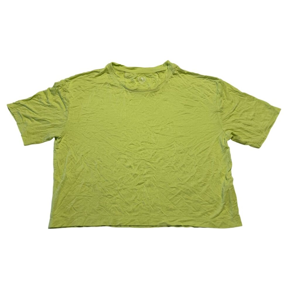 AB Neon Green Short Sleeve Activewear T-Shirt Women's Size Small S